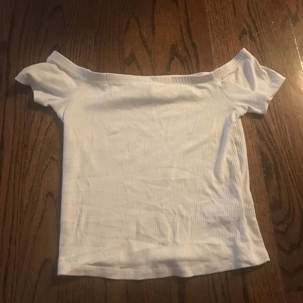 H&M White Off Shoulder Top